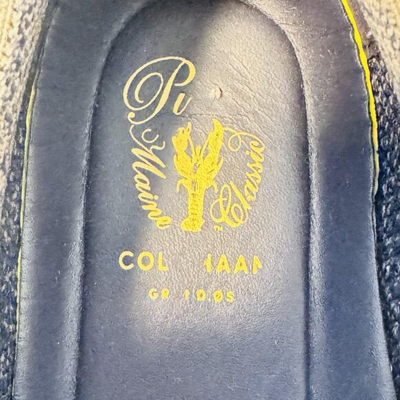 Cole Haan Shoes Men 8 Blue Knit Penny Loafer Grand OS Pinch Weekend Knit Casual - Picture 11 of 13